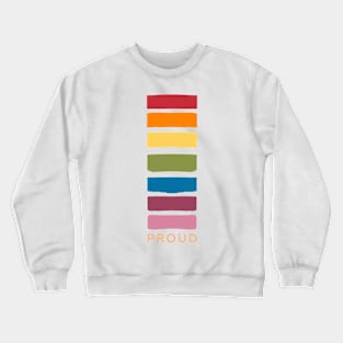 Proud Rainbow Pattern Hand Drawing Crewneck Sweatshirt